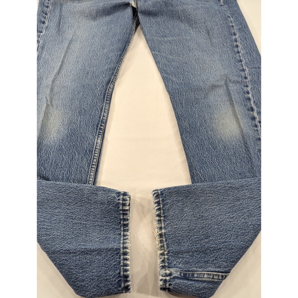 VTG Levis Jeans Mens 32x31 Blue 501 Distressed Straight Light USA Tagged 34x32 - Picture 5 of 11